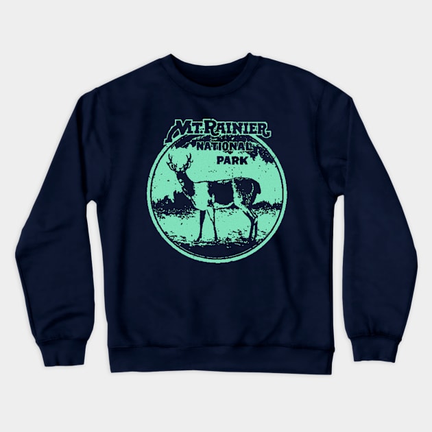 Mt. Rainier National Park Vintage Crewneck Sweatshirt by Hilda74